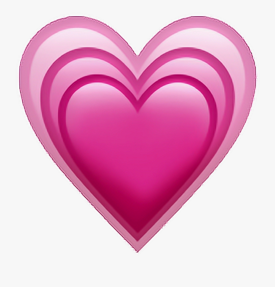Transparent Pink Heart Clipart - Iphone Heart Emoji Png, Transparent Clipart