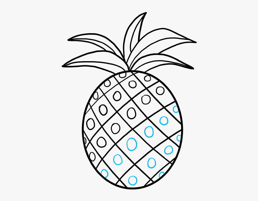 How To Draw Pineapple - Draw Pineapple Easily Step By Step, Transparent Clipart