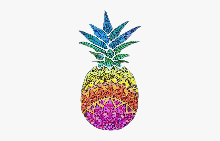 #pineapple #drawing #lines #colors#freetoedit - Dibujos Coloridos Para Dibujar, Transparent Clipart