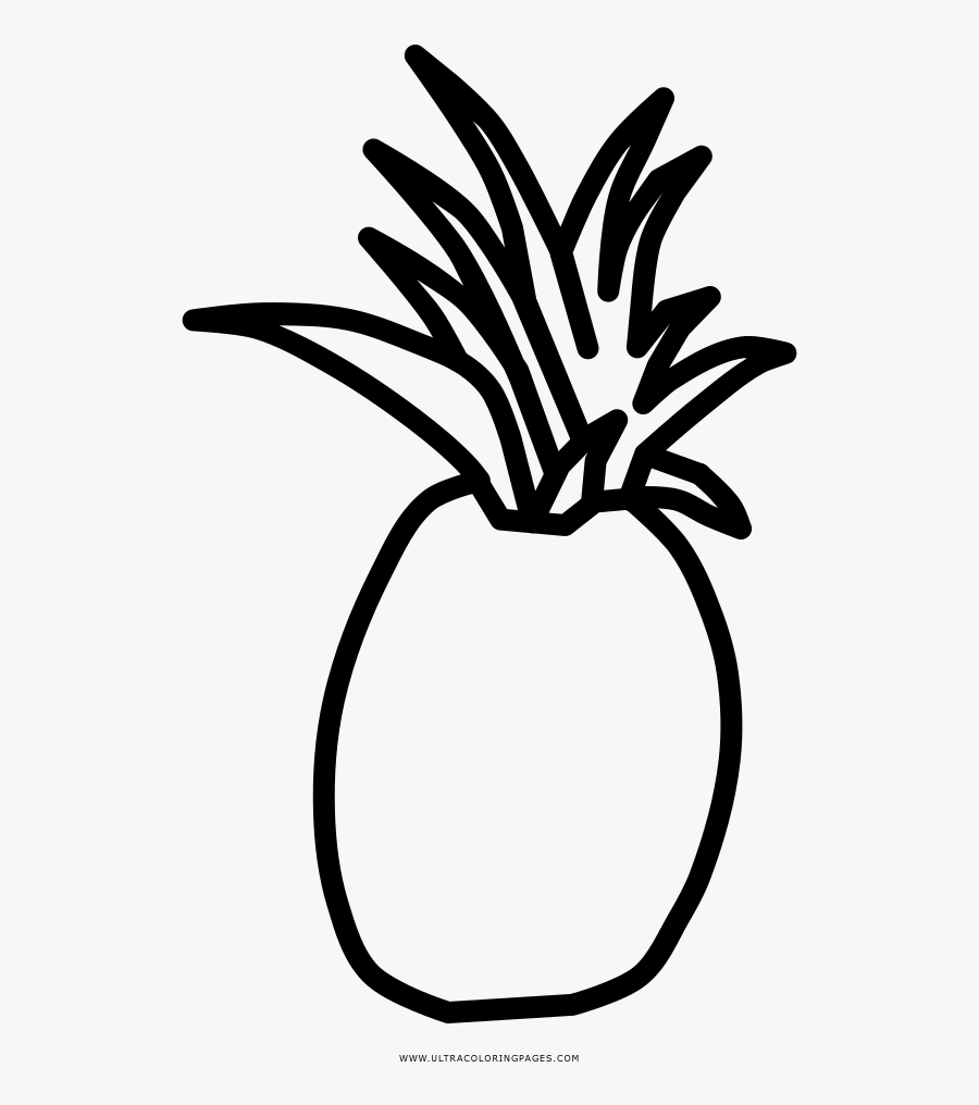 Pineapple Coloring Page - Pineapple Clipart Black And White To Draw, Transparent Clipart