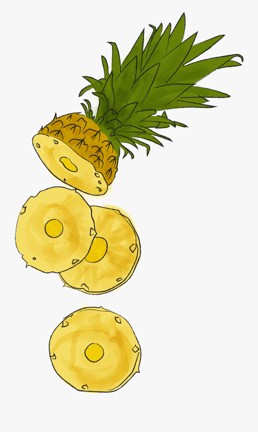 Pineapple-01 - Pineapple, Transparent Clipart