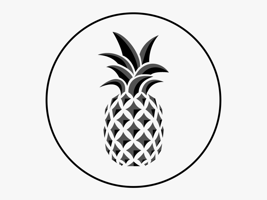 Rise Of The Dancing Pineapple [pool Party 6/19 Interview] - Black And White Pineapple, Transparent Clipart