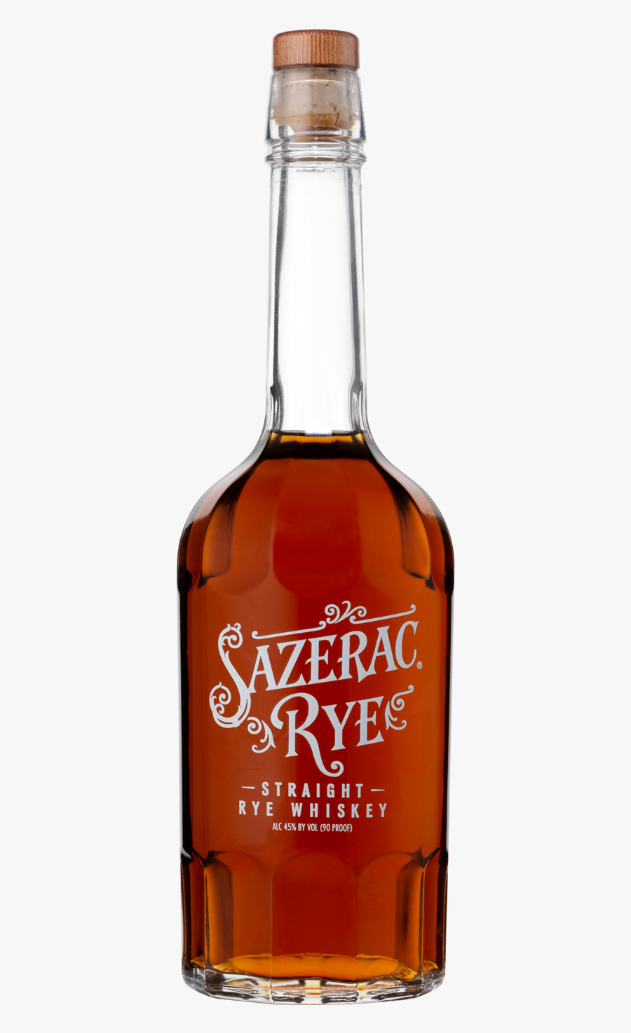 Whiskey Drawing Beer Bottle - Sazerac Rye Whiskey, Transparent Clipart