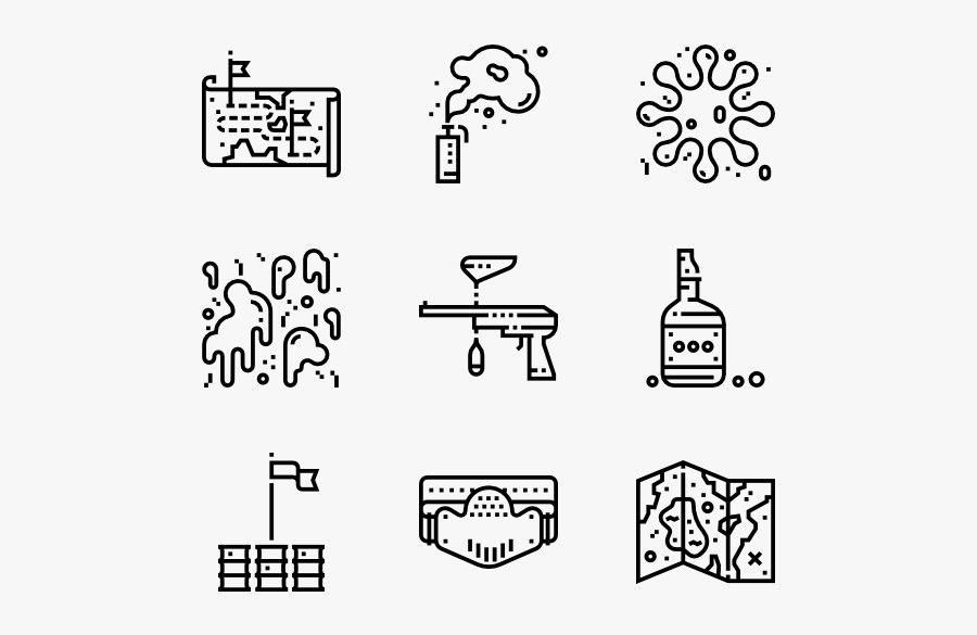 Paintball - Work Icon, Transparent Clipart