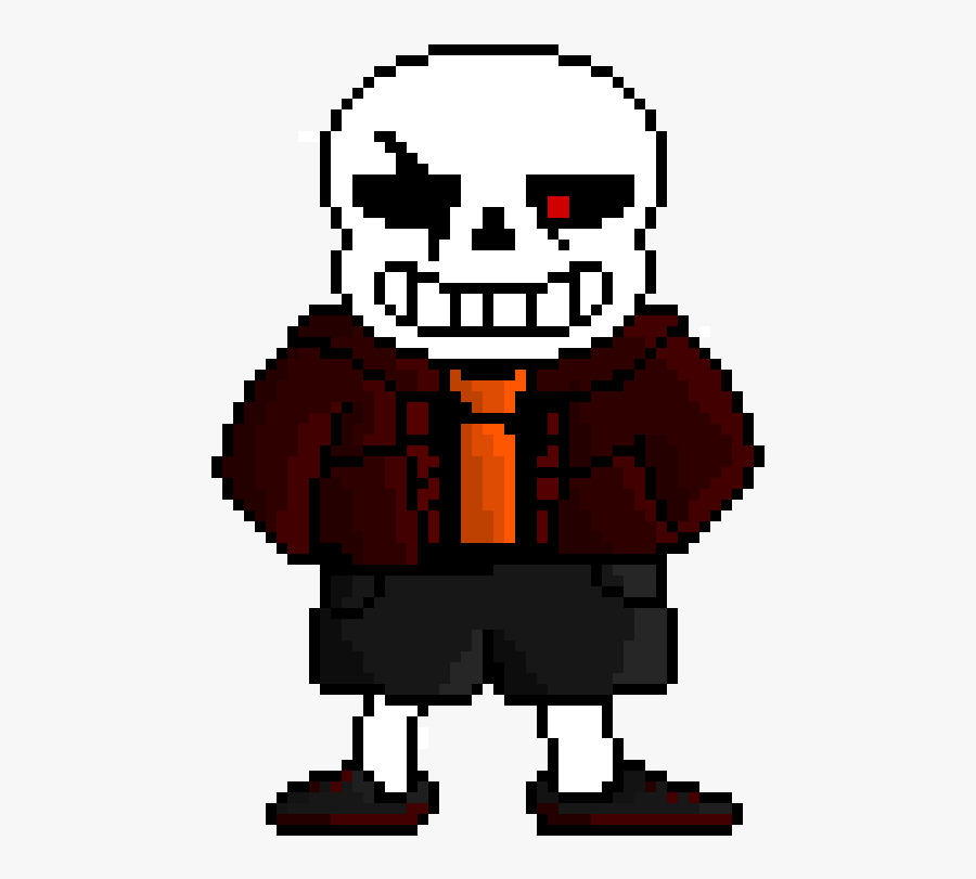 Me As A Sans Instyle Of A Udnerfell Sans But Instead - Sans Face Pixel Art Maker, Transparent Clipart