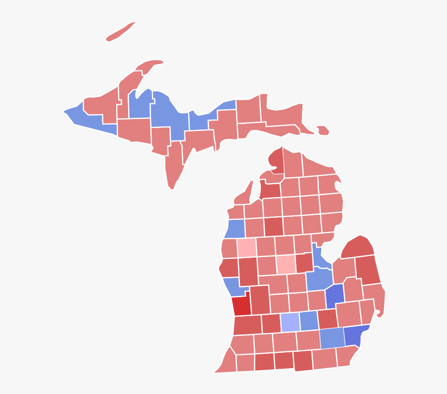 2018 Michigan Governor Results By County, Transparent Clipart