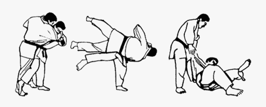 Transparent Judo Png - Harai Goshi, Transparent Clipart