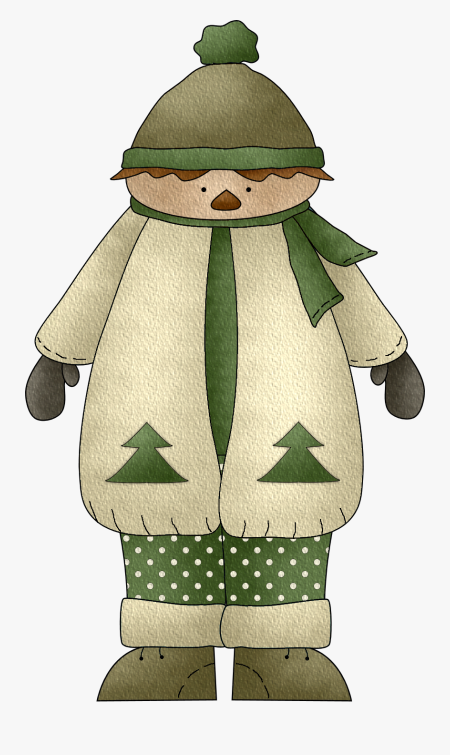 Snow Clipart Snow Suit - Sweet Primitive Raggedy Ann Clipart, Transparent Clipart