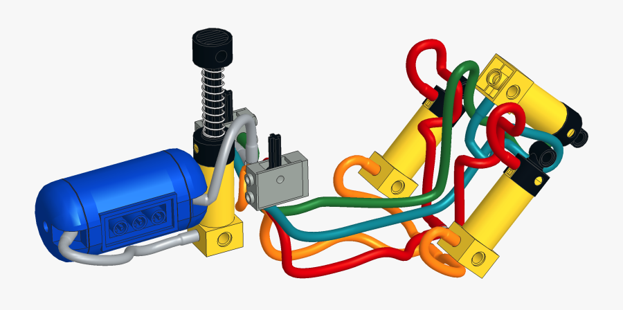 Transparent Front End Loader Clipart - Hydraulics And Pneumatics Animation, Transparent Clipart