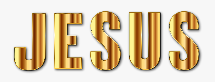 Gold Jesus Typography Enhanced - Nome Jesus Em Png, Transparent Clipart