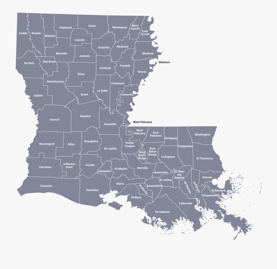 Map Of Louisiana, Transparent Clipart