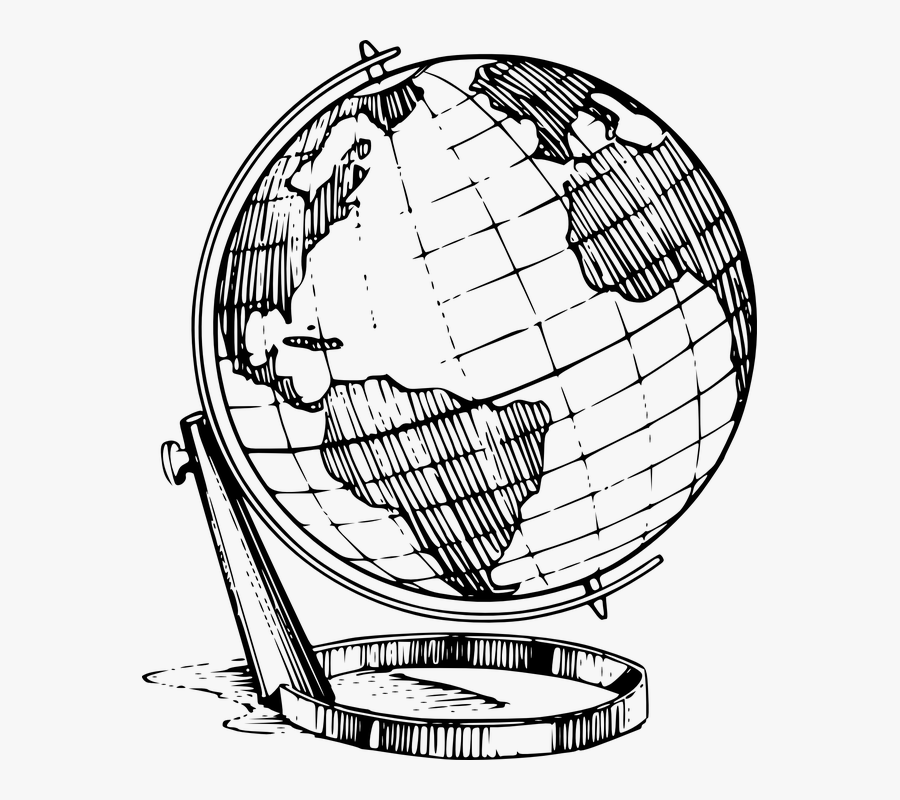 Globe Drawing, Transparent Clipart