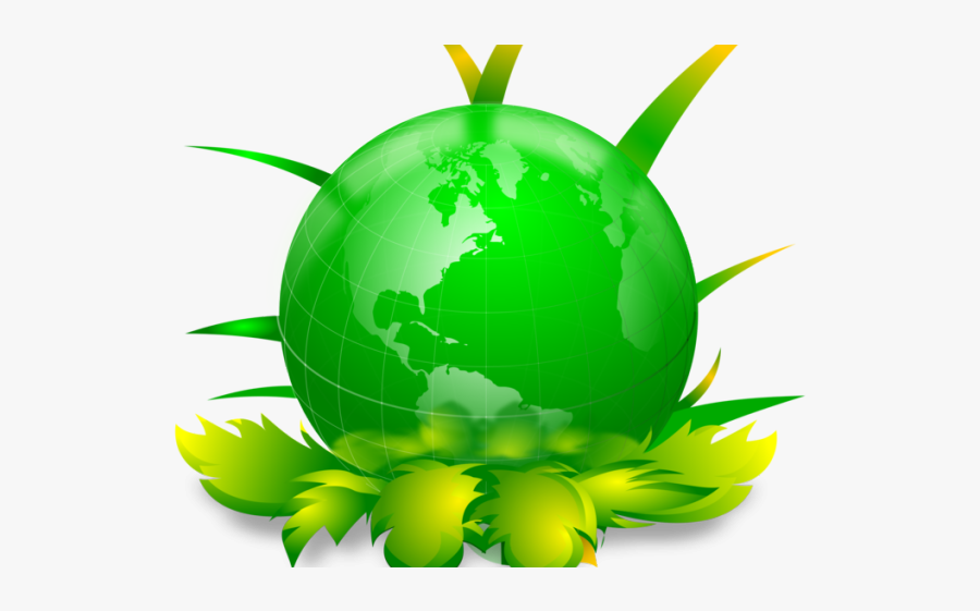 Computer Earth Cliparts - Go Green Earth Png, Transparent Clipart