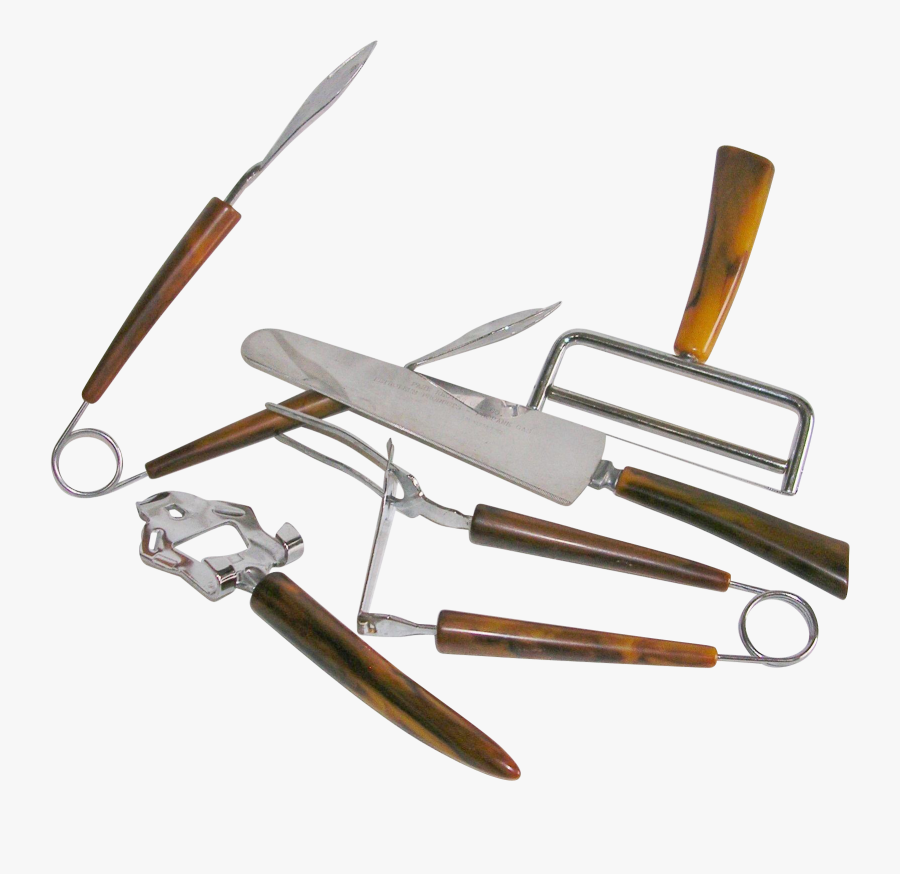 Clip Art Old Fashioned Kitchen Tools - Knife, Transparent Clipart