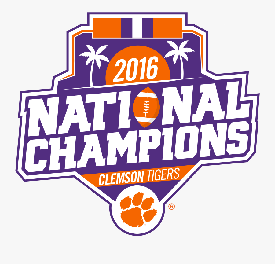 Transparent Clemson Clipart - Clemson 2016 National Championship, Transparent Clipart