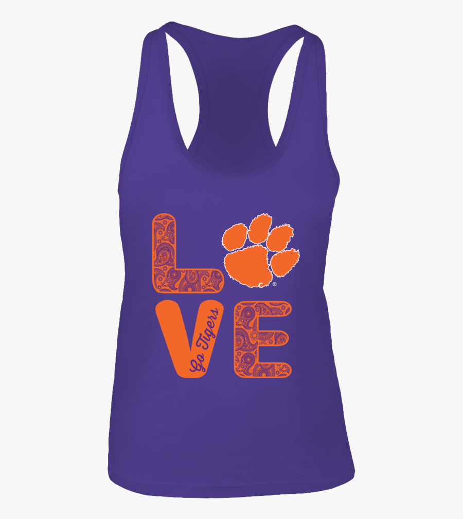 Love Go Tiger Paw Clemson Tigers Shirt Cowboys- - Active Tank, Transparent Clipart