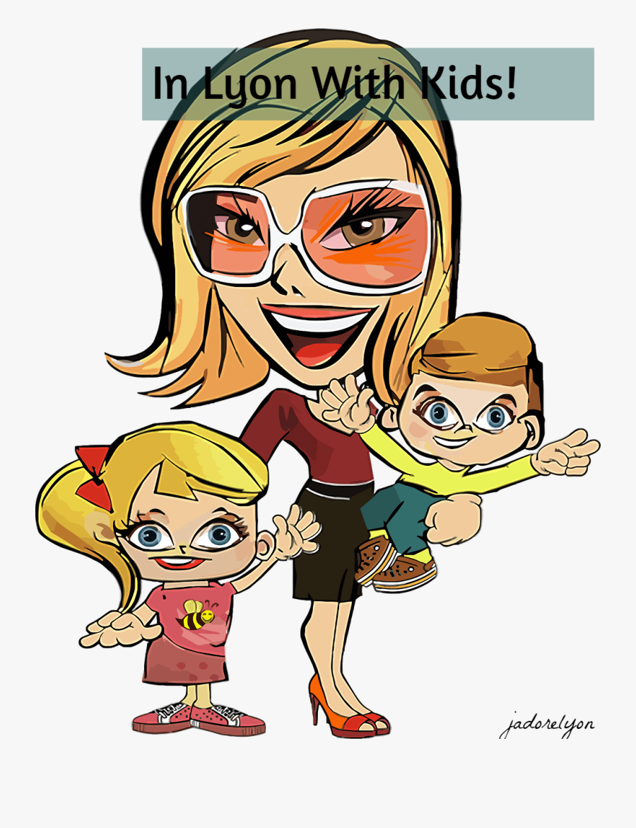 Children And Mother Cartoon, Transparent Clipart
