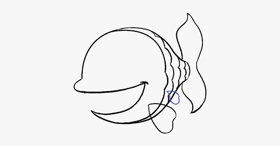 How To Draw A Cartoon Fish In A Few Easy Steps Easy - Line Art, Transparent Clipart