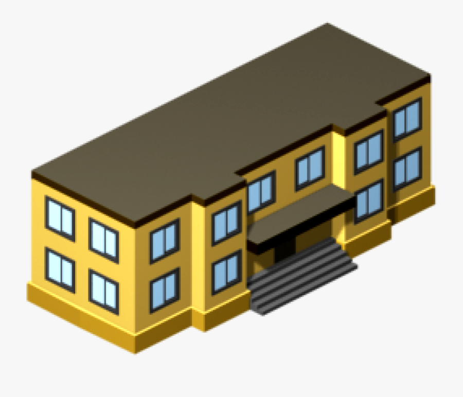 Coloring Pages School Building, Transparent Clipart