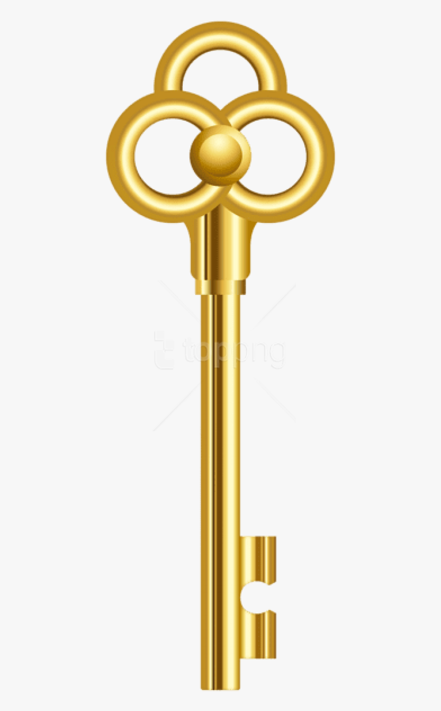 Transparent Gold Cross Png - Golden Key Cross Png, Transparent Clipart