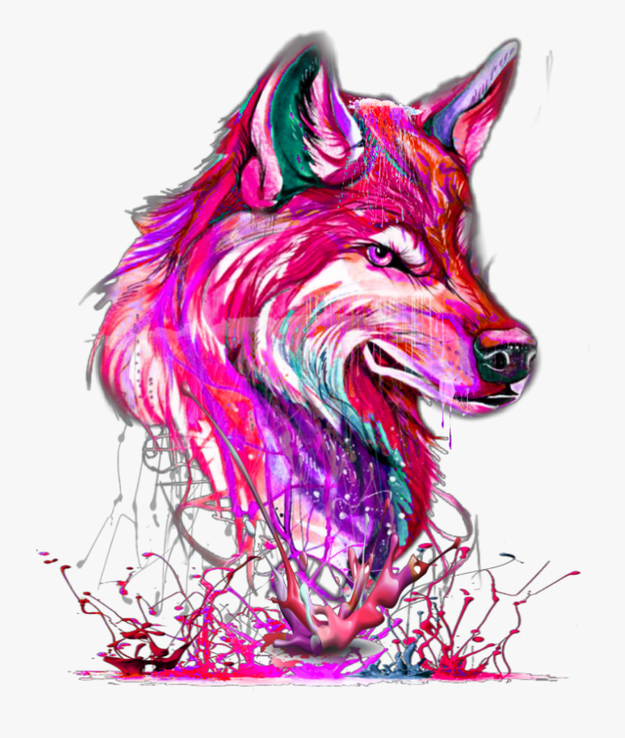 Transparent Wolves Clipart - Imagens De Lobo Colorido, Transparent Clipart