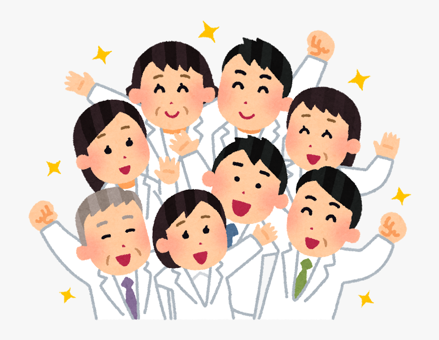 Doctor Cartoon In Group, Transparent Clipart