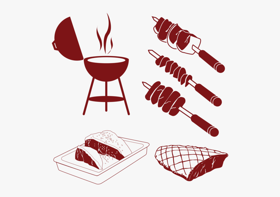 Churrasco No Espeto Vetor, Transparent Clipart