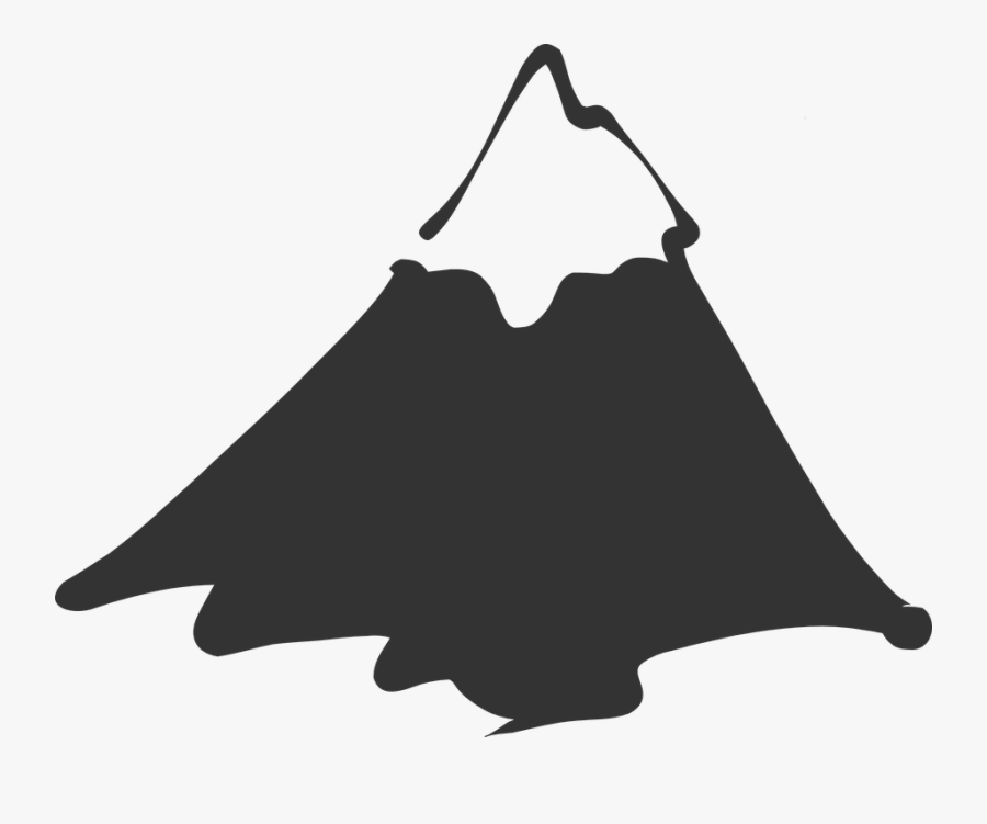 Mountain, Top, Peak, Snow, Landscape, Nature, High - Mountain Clipart Black And White, Transparent Clipart
