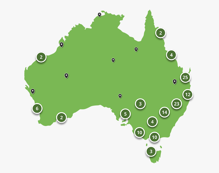 Australia Map Red, Transparent Clipart