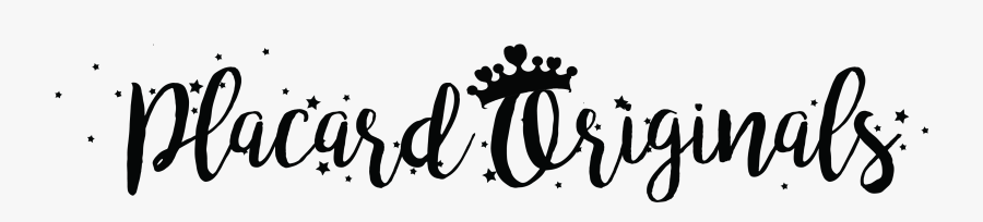 Placard Originals - Calligraphy, Transparent Clipart