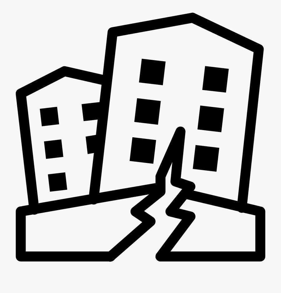 This Icon Represents An Earthquake - Earthquake Clipart Black And White, Transparent Clipart