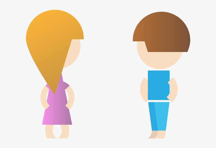 Boy Girl Geometric Pictogram, Transparent Clipart