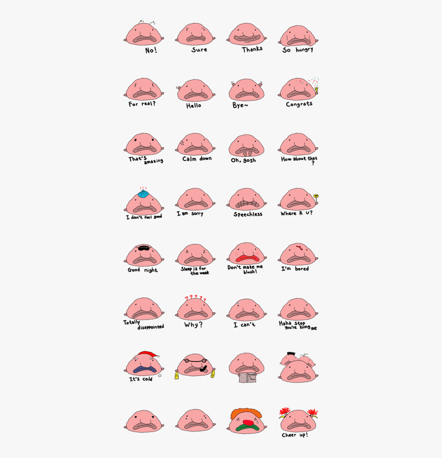 Bubba The Deep Sea Blob Fish , Png Download, Transparent Clipart