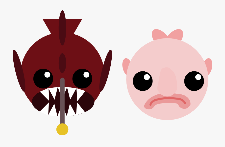 Transparent Anglerfish Png - Blobfish And Angler Fish, Transparent Clipart