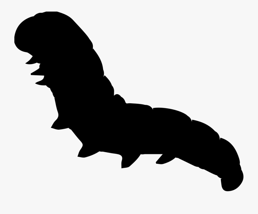 Clip Art Caterpillar Silhouette - Caterpillar Silhouette, Transparent Clipart
