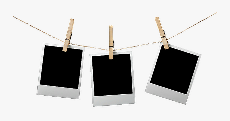 Polaroid Picture Clipart Empty Clothesline - Hanging Polaroid Frame Png, Transparent Clipart