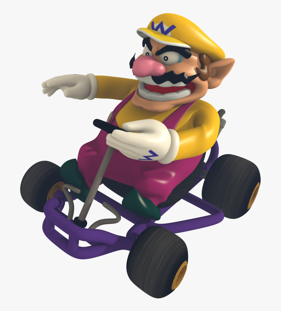 Mario Clipart Mario Cart - Wario In Mario Kart, Transparent Clipart