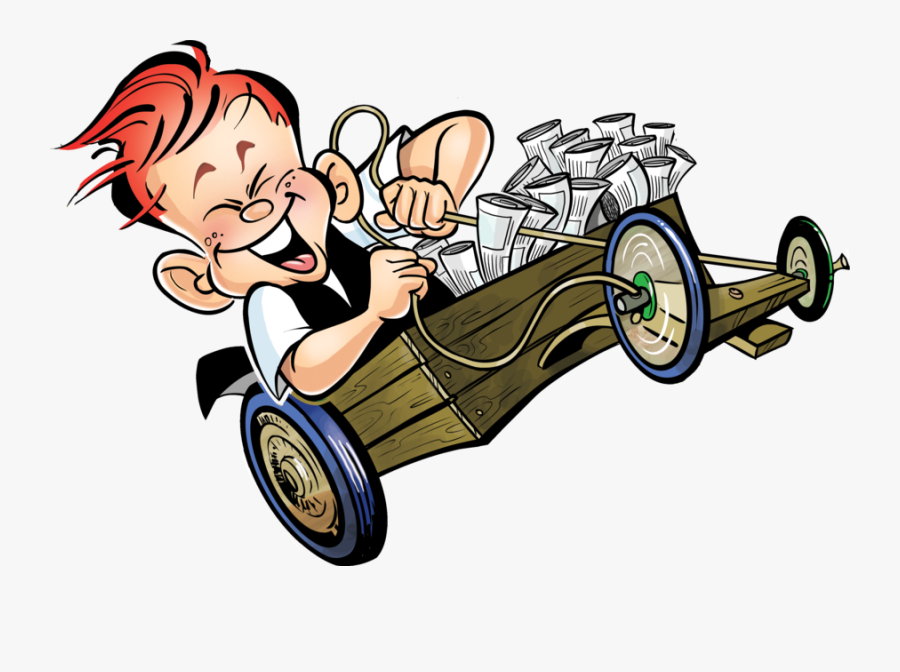Billy Cart Race Cartoon, Transparent Clipart