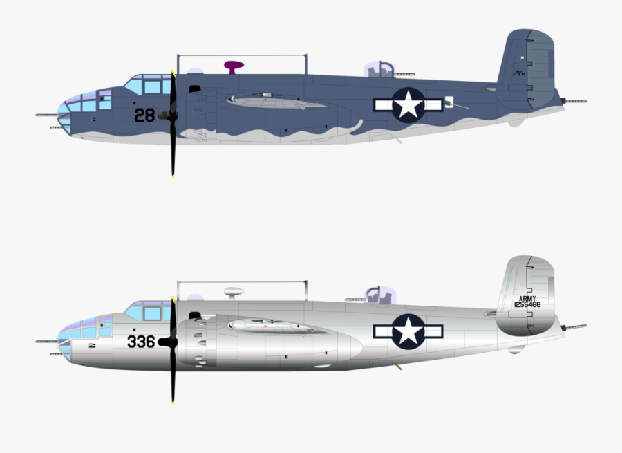 Propeller Driven Aircraft,flap,north American B 25 - B 25 Mitchell Png, Transparent Clipart