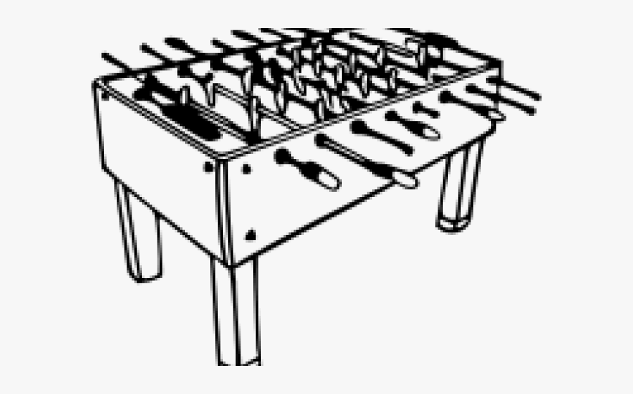 Funny Foosball Cliparts - Foosball Black And White Clip Art, Transparent Clipart