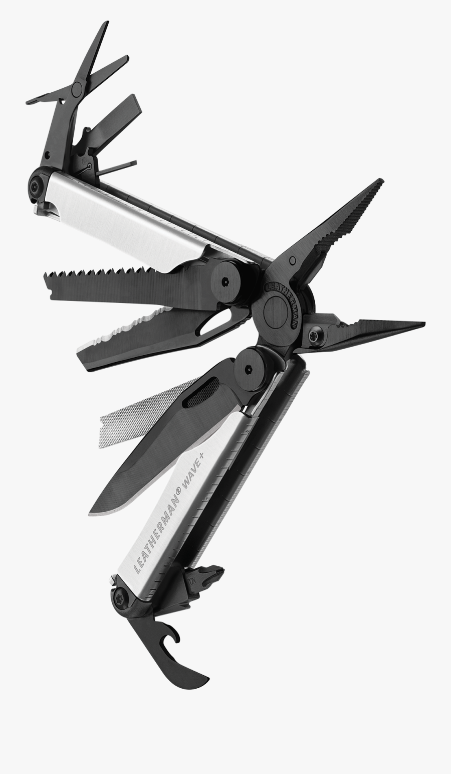 Leatherman Black & Silver Wave Multi-tool, Black And - 037447000720, Transparent Clipart