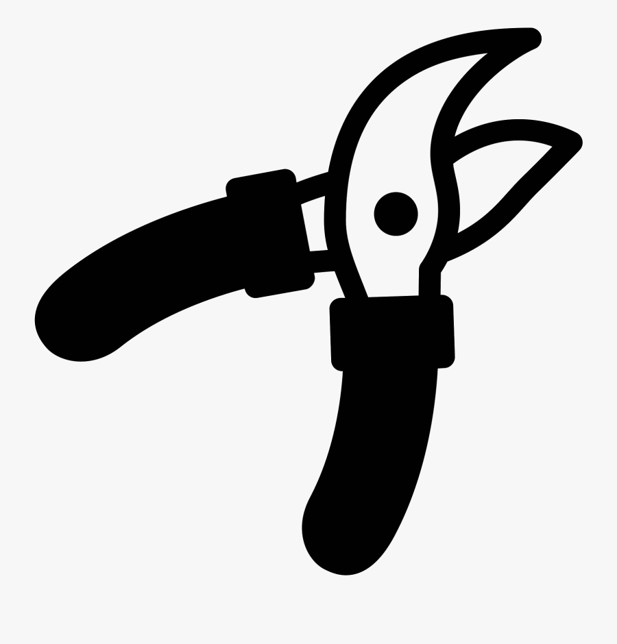Transparent Tijeras Png - Garden Shears Black And White, Transparent Clipart