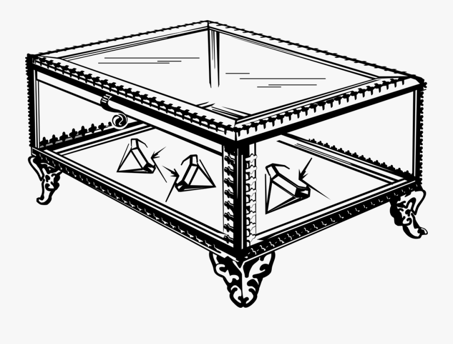 Table, Glass, Diamond, Exhibition, Gift, Box, Surprise - Coffee Table, Transparent Clipart
