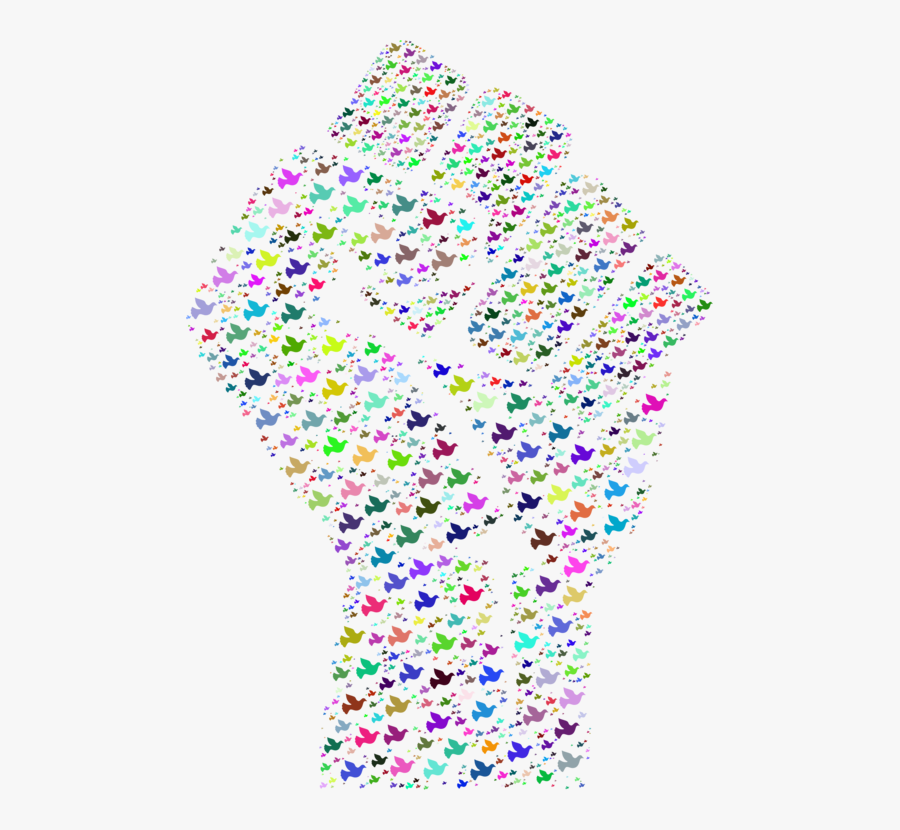 Sprinkles,peace Symbols,raised Fist - Fist, Transparent Clipart