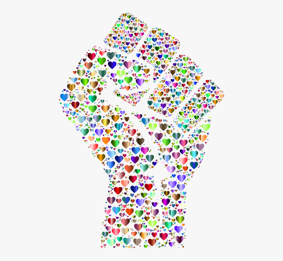 Sprinkles,fist,raised Fist - Puño De Paz, Transparent Clipart