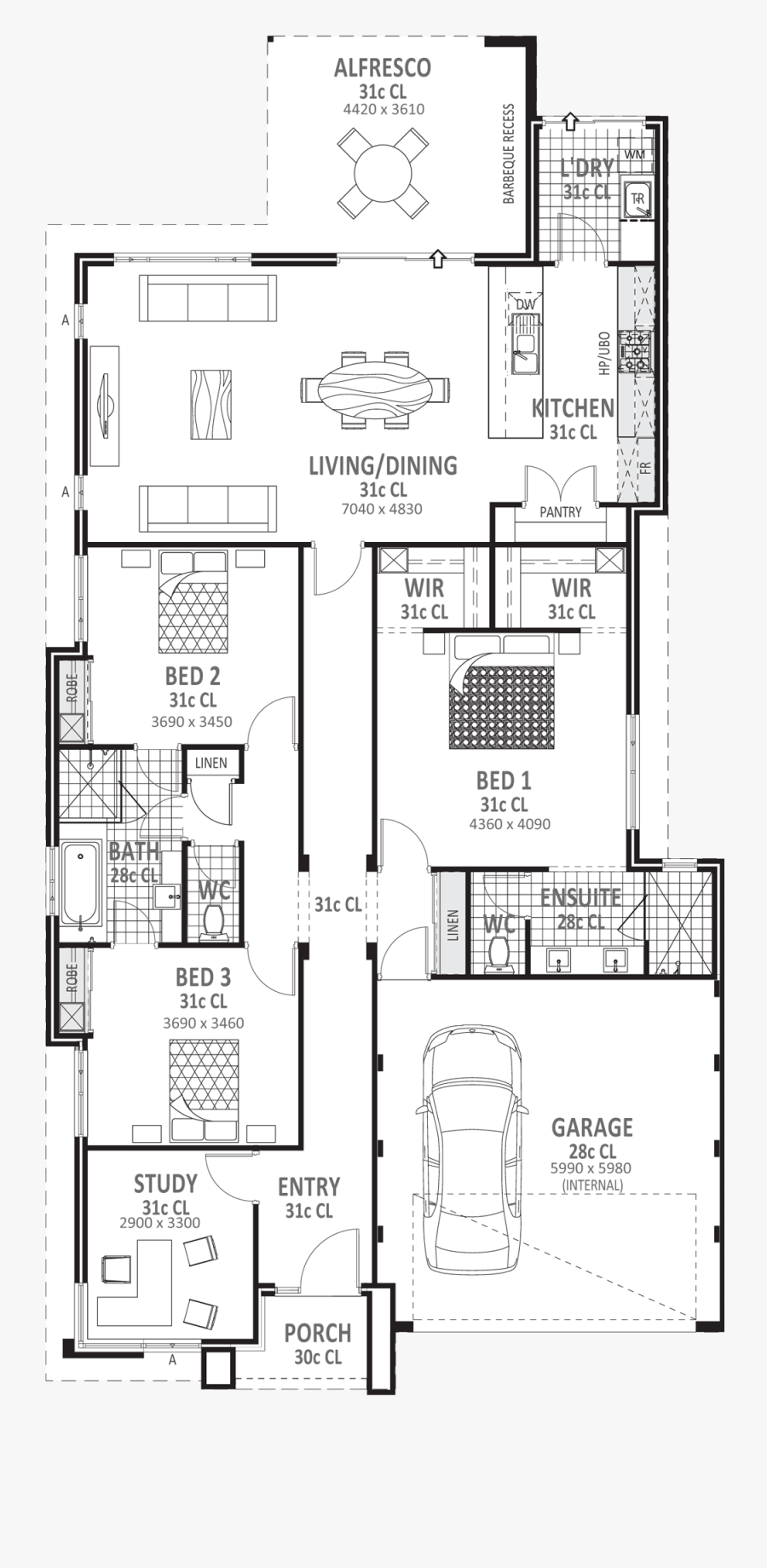 Drawing Bathroom Layout Transparent Png Clipart Free - Ground Floor 3 Bedroom Plan, Transparent Clipart