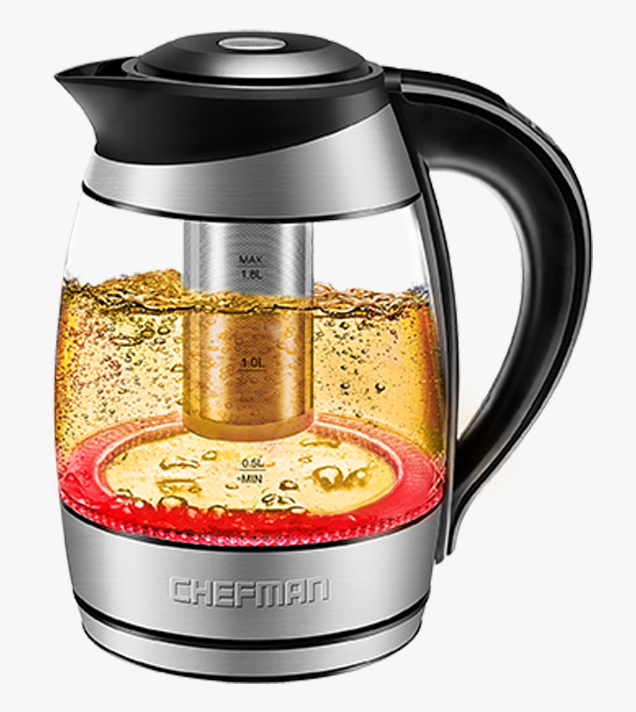 Chefman Electric Glass Kettle W Temperature Control - Chefman Electric Kettle, Transparent Clipart