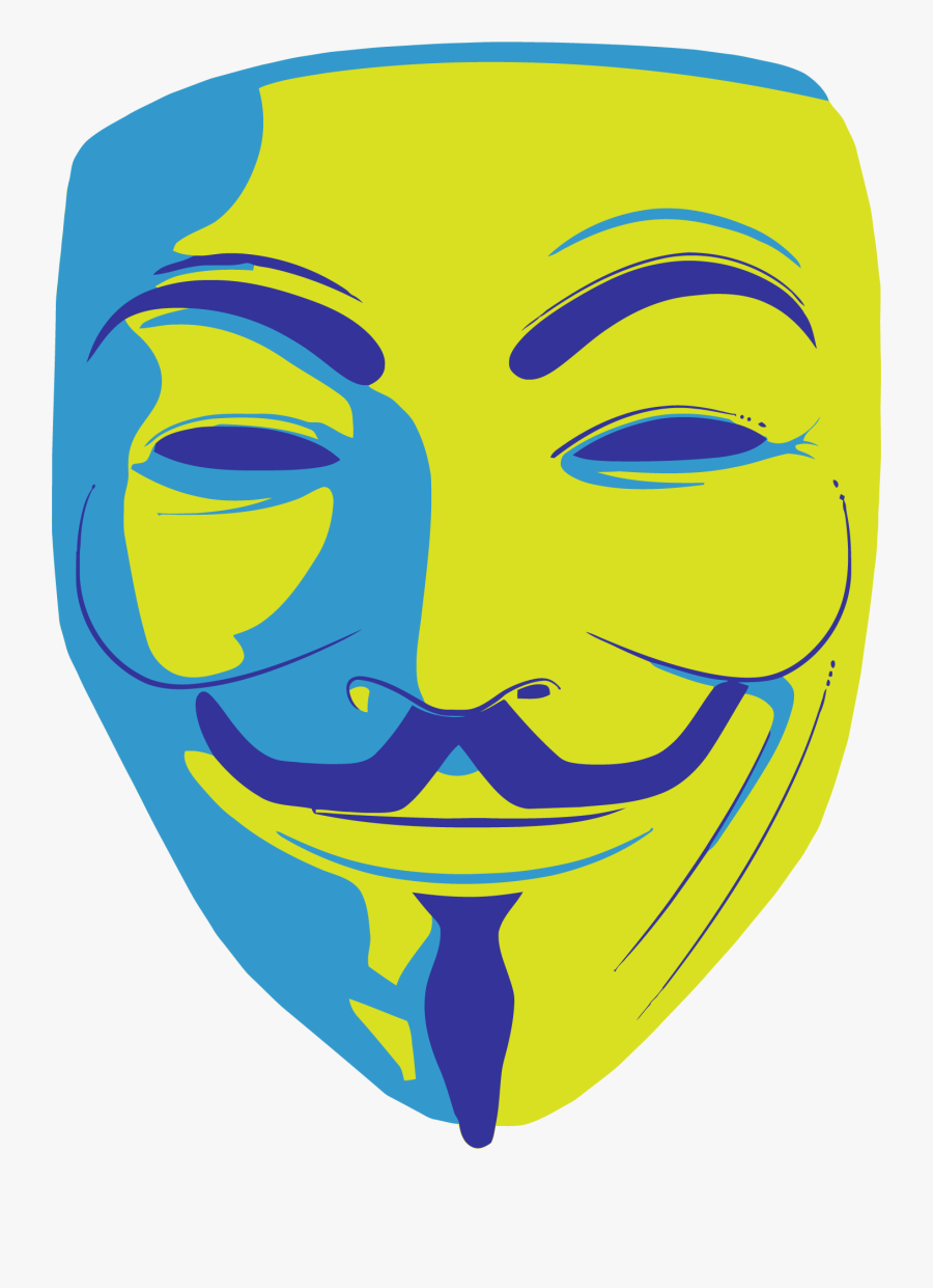 Anonymous Mask Clipart Png Image - Anonymous Mask Drawing, Transparent Clipart