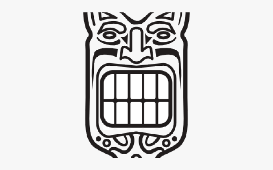 Tiki Mask Template - Mask, Transparent Clipart