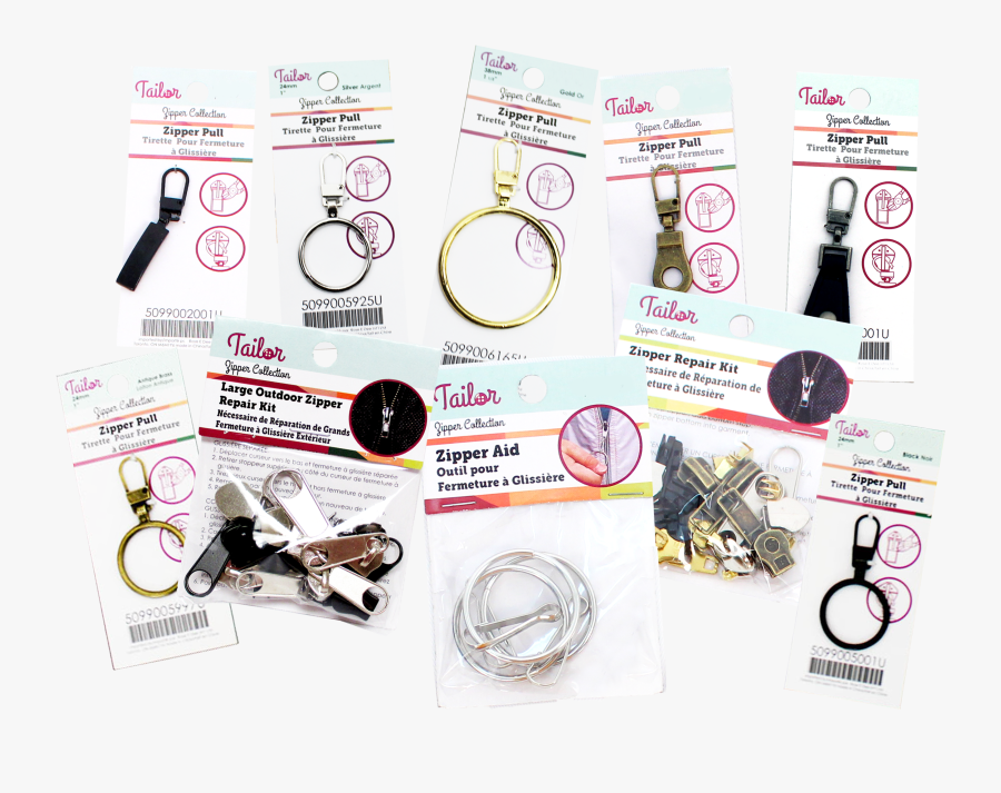 Collection Of Zipper Pulls, Zipper Aid & Outdoor Zipper - Silver, Transparent Clipart